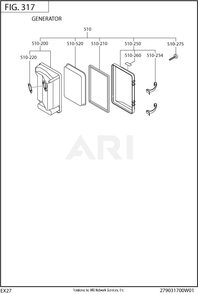317 Intake And Exhaust Diagram and Parts List for EX270D20302  Subaru Engine