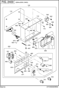 Control Box Diagram and Parts List for RGV10K36042 RGV10100 Subaru Generator