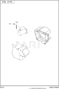 2170 Engine Diagram and Parts List for RAS32023510  Subaru Generator
