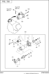 720 Electric Device Diagram and Parts List for RAS32023510  Subaru Generator