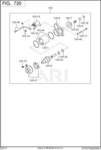 730 Electric Diagram and Parts List for 170DST030  Subaru Engine