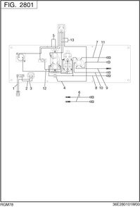 Wire Harness Diagram and Parts List for RGM78016500 RGX7800E Subaru Generator