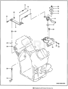 400 Governor (Remote Type) Diagram and Parts List for RGV12K36030  Subaru Generator