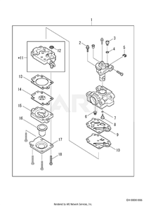 Part Location Diagram of WJ0-00963-64 Subaru Screen