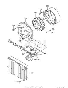 2200 Generator Diagram and Parts List for RAS17017010  Subaru Generator