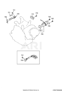 770 Electric Device Diagram and Parts List for EX270D50212  Subaru Engine