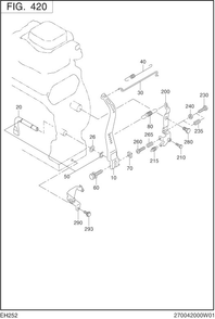 Governor,operation Diagram and Parts List for EH252DS4311 EH252 Subaru Engine