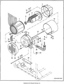 2200 Generator Diagram and Parts List for RGV10K36040  Subaru Generator