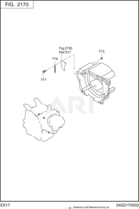 2170 Engine Diagram and Parts List for RAS28017010  Subaru Generator
