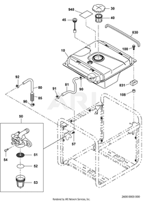 2600 Fuel And Lubricant Diagram and Parts List for RAS32023545  Subaru Generator