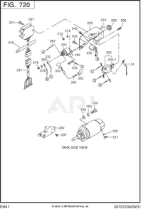 720 Electric Device Diagram and Parts List for EH410YS0814  Subaru Engine