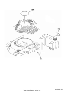 990 Labels Diagram and Parts List for EA175V50110  Subaru Engine
