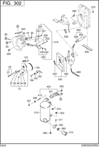 Intake,exhaust Diagram and Parts List for EX400DS5331 EX400 Subaru Engine