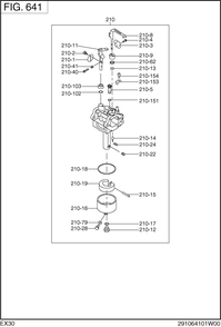 Fuel Lubricant Diagram and Parts List for EX300DS2070 EX300 Subaru Engine