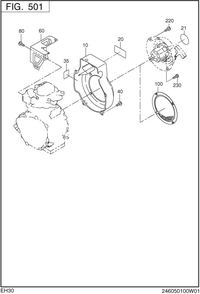Cooling.Starting Diagram and Parts List for EH300B67010 EH300 Subaru Engine