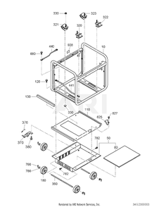 2300 Base Frame Diagram and Parts List for RAS28017010  Subaru Generator