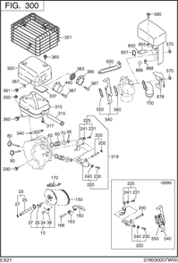 Intake Exhaust Diagram and Parts List for EX210D41010 EX210 Subaru Engine