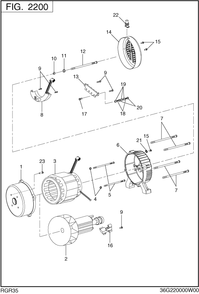 Part Location Diagram of RGR40010003 Subaru Stator Assy 3500 Wt