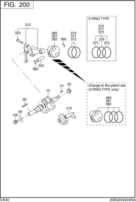 Part Location Diagram of 20B-21201-21 Subaru Crankshaft Cp