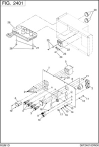 Control Box Diagram and Parts List for RGM1D076000 RGV17000T Subaru Generator