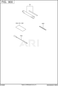900 Accessory Diagram and Parts List for EH092F47210  Subaru Engine