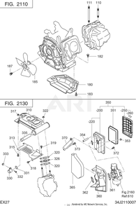 2130 Engine Diagram and Parts List for RAS43023510  Subaru Generator