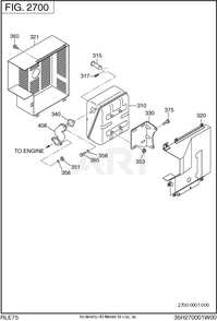 Part Location Diagram of 35G-14001-01 Subaru Exhaust Pipe Rgx 6500-7500