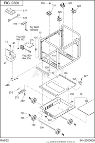 Part Location Diagram of 33B-58001-01 Subaru Battery Band