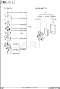 Part Location Diagram of 277-32673-10 Subaru Air Cleaner Ay