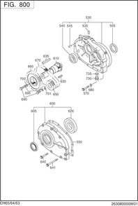 Reduction,clutch Group Diagram and Parts List for EH650DCR003 EH650 Subaru Engine
