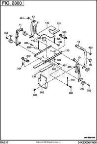 2300 Base And Frame Diagram and Parts List for RAS17017023  Subaru Generator