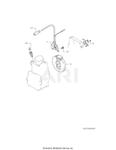 700 Electric Device Diagram and Parts List for EH100F47011  Subaru Engine