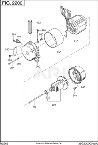 2200 Generator Diagram and Parts List for RLE65053000  Subaru Generator