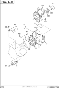 Part Location Diagram of 20A-50211-10 Subaru Recoil starter ay