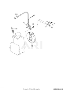 700 Electric Device Diagram and Parts List for EH100F47000  Subaru Engine