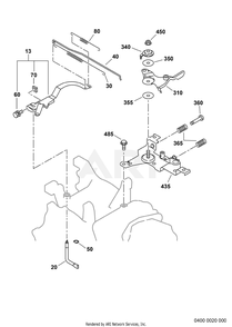 400 Governor Diagram and Parts List for EX170D10076  Subaru Engine
