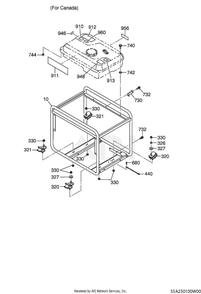 2301 Pipe Frame Diagram and Parts List for RLE29043033  Subaru Generator