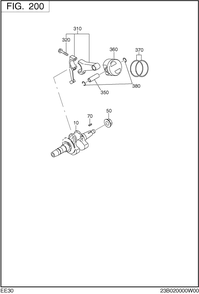 Crankshaft,piston Diagram and Parts List for EE300DSM910 EE300 Subaru Engine