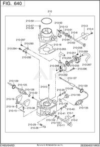 640 Carburetor Diagram and Parts List for EH650DC0201  Subaru Engine