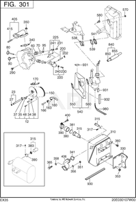 300 Intake And Exhaust Diagram and Parts List for RLE65053000  Subaru Generator