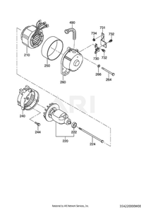 2200 Generator Diagram and Parts List for RLE29043033  Subaru Generator