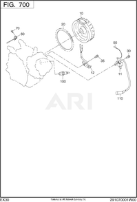 Part Location Diagram of 22E-79230-01 Subaru Flywheel Complete