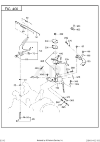 400 Governor Diagram and Parts List for EX400DS6071  Subaru Engine