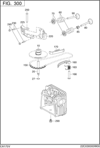 Intake,exhaust Diagram and Parts List for EA175V73060 EA175 Subaru Engine