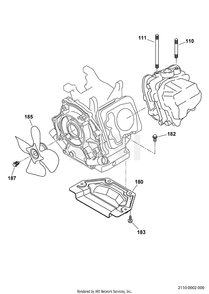 2110 Engine Diagram and Parts List for RAS43023544  Subaru Generator