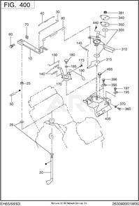 400 Governor Diagram and Parts List for EH650DC5481  Subaru Engine