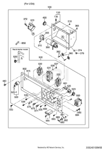 2402 Control Box Diagram and Parts List for RLE36044062  Subaru Generator