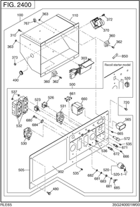 Control Box Diagram and Parts List for RLE65053500 RGX6500E Subaru Generator