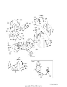 300 Intake And Exhaust Diagram and Parts List for EX170DM2471  Subaru Engine