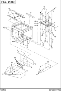 Pipe Frame Diagram and Parts List for RGM1D018000 RGV14000 Subaru Generator